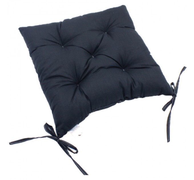 MirSon Подушка на стілець MirSon Ranforce Elite 16-9000 Black Stone 40х40 см (2200006185291)