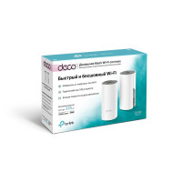 WiFi Mesh система TP-Link Deco E4(2-pack) (AC1200, 2xFE WAN/LAN, MESH, 2 антенны, 2-pack)