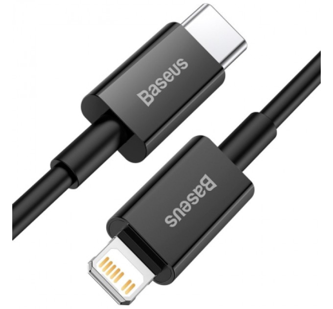 Baseus Дата кабель USB-C to Lightning 0.5m 3.0A PD Superior Series Black Baseus (CATLYS-C01)