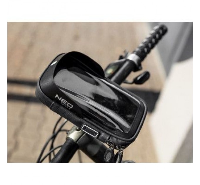 Neo Tools Велосумка на кермо Neo Tools з тримачем для смартфона до 6" Black (91-001)