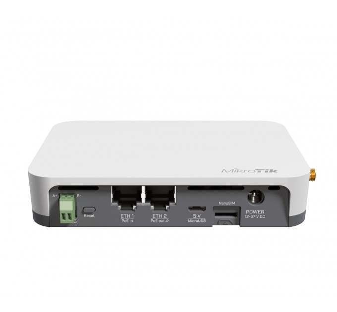 Mikrotik Беспроводной маршрутизатор MikroTik KNOT LR9 kit (RB924iR-2nD-BT5&BG77&R11e-LR9) (IoT, LORA, CAT-M, BLE, 902-928 MHz, n300, 1xSIM, RS485, 1xFE PoE in, 1xFE PoE out, 1xMicroUSB, DC, DIN rail)