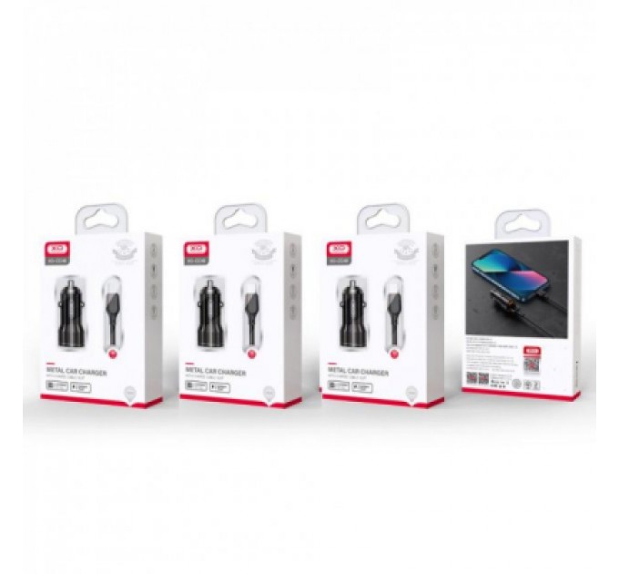 XO Зарядний пристрій XO CC48 Smart Metal 2USB + cable MicroUSB (XO-CC48m-BK)