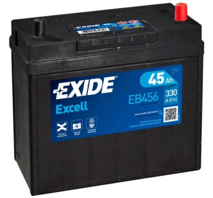 EXIDE Акумулятор автомобільний EXIDE EXCELL 45A (EB456)