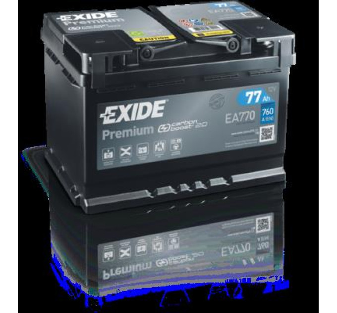 EXIDE Акумулятор автомобільний EXIDE PREMIUM 77A (EA770)