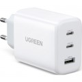 Ugreen Зарядний пристрій Ugreen 3xUSB 65W (2xType-C+USB QC3.0) Fast Charger White CD275 (90496)