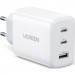 Ugreen Зарядний пристрій Ugreen 3xUSB 65W (2xType-C+USB QC3.0) Fast Charger White CD275 (90496)