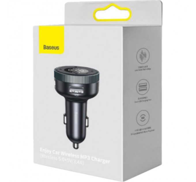 Baseus Зарядний пристрій Baseus Enjoy Car Wireless MP3 Charger USB Black (CCLH-01)