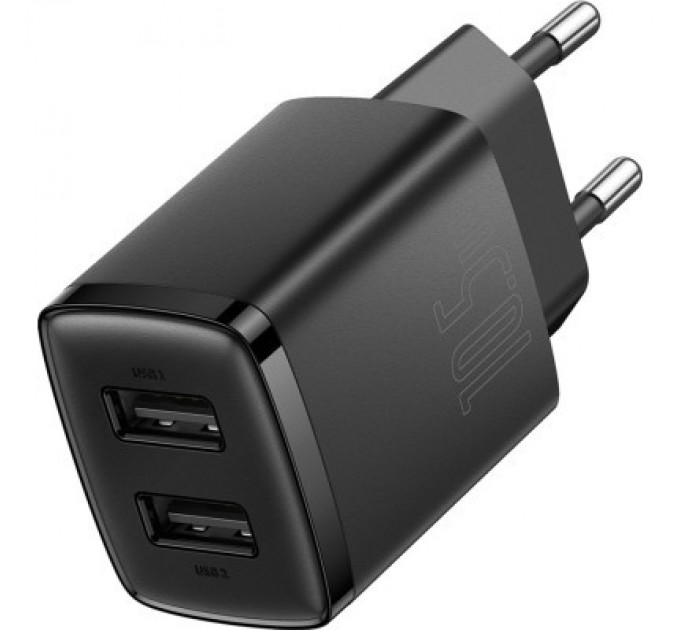 Baseus Зарядний пристрій Baseus Compact Charger 2U Black (CCXJ010201)