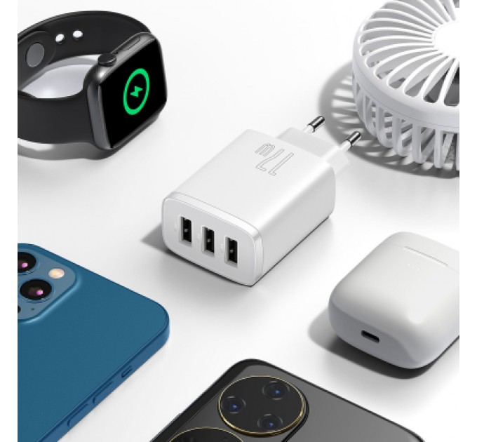 Baseus Зарядний пристрій Baseus White (CCXJ020102)