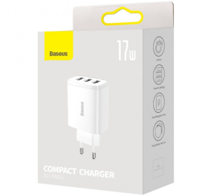 Baseus Зарядний пристрій Baseus White (CCXJ020102)