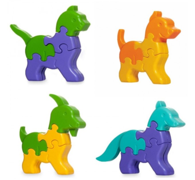 Tigres Розвиваюча іграшка Tigres 3D пазли Тваринки - 4 шт, 32 елемента (39355)