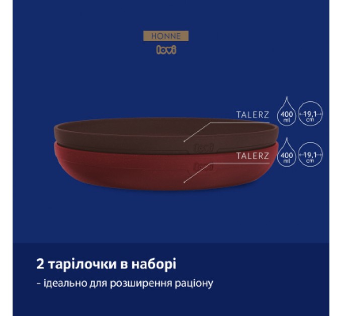 Lovi Тарілка дитяча Lovi Tamarillo Бордові 2 шт (21/530_red)