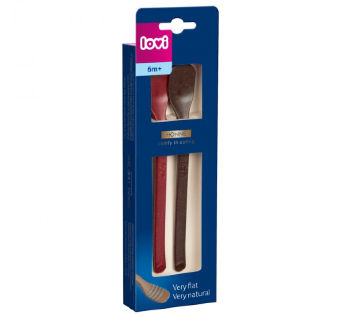 Lovi Набір дитячого посуду Lovi Tamarillo Перша ложечка для годування 2 шт (35/582_red)