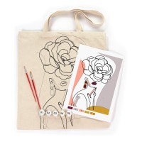 Набір для творчості Rosa Talent екосумка-розмальовка, Floral Girl А3 38х42см (4823098541202)