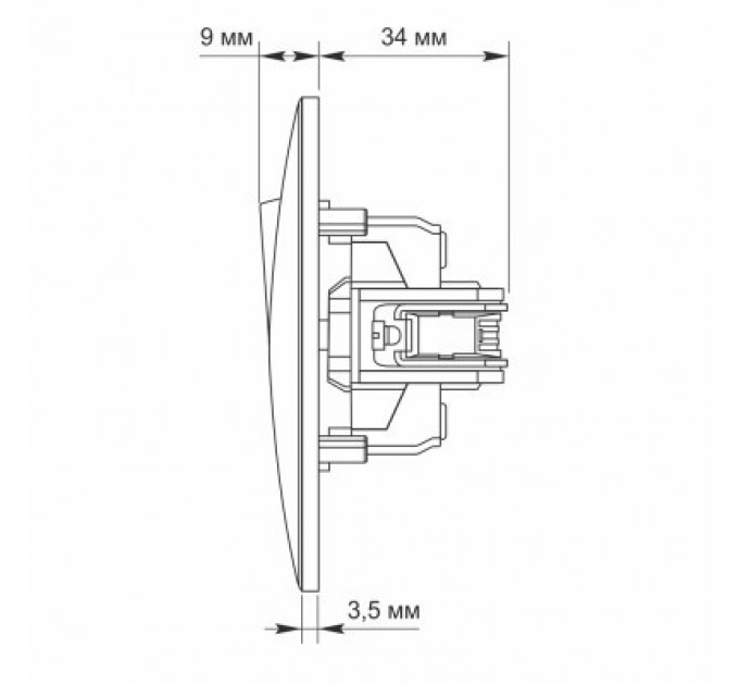 Videx Вимикач Videx BINERA 1кл чорний графіт (VF-BNSW1-BG)