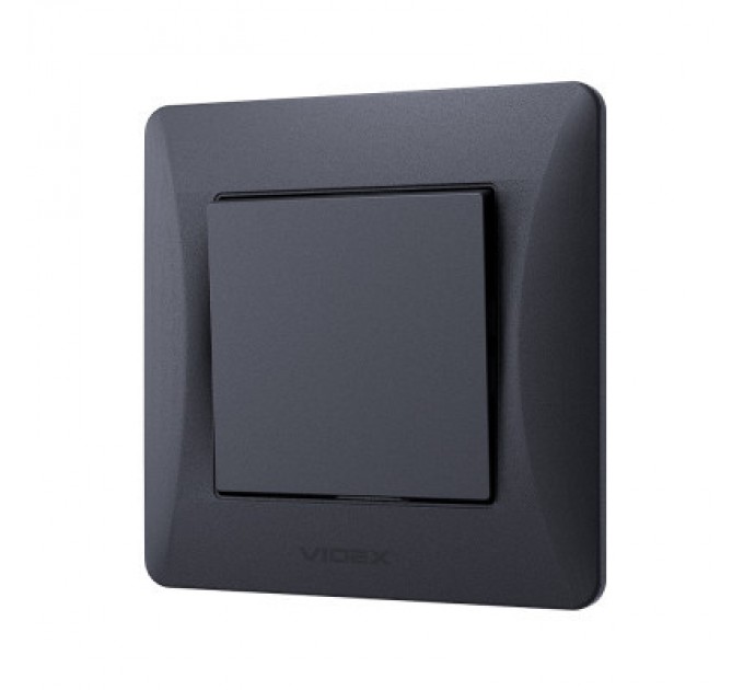 Videx Вимикач Videx BINERA 1кл чорний графіт (VF-BNSW1-BG)