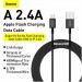 Baseus Дата кабель USB 2.0 AM to Lightning 1.0m 2.4A Superior Series Black Baseus (CALYS-A01)