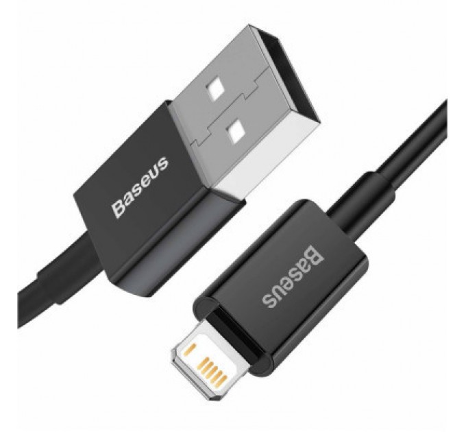 Baseus Дата кабель USB 2.0 AM to Lightning 1.0m 2.4A Superior Series Black Baseus (CALYS-A01)