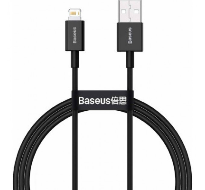 Baseus Дата кабель USB 2.0 AM to Lightning 1.0m 2.4A Superior Series Black Baseus (CALYS-A01)