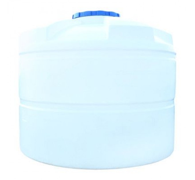 Пласт Бак Ємність для води Пласт Бак вертикальна харчова 750 л біла (12246)