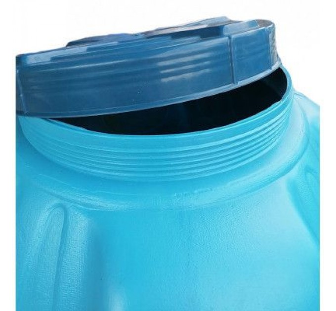 Пласт Бак Ємність для води Пласт Бак вертикальна харчова 1000 л вузька синя видувна (5938)