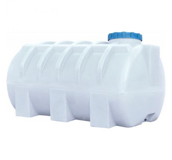 Пласт Бак Ємність для води Пласт Бак горизонтальна харчова 1000 л біла (1312)