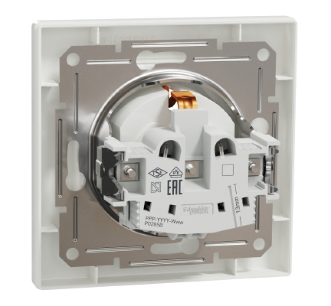 Schneider Electric Розетка Schneider Electric ASFORA зі штор. біла (EPH2900221)