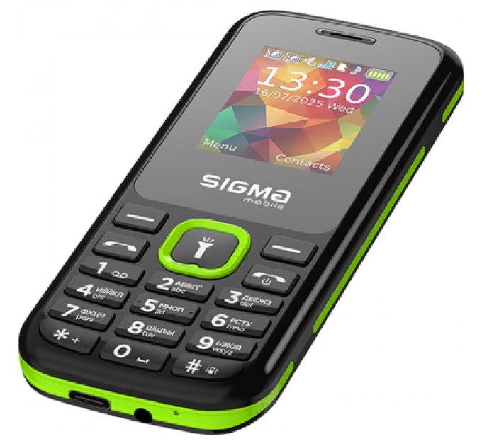 Sigma Мобільний телефон Sigma X-style 171 MINI Track Black-Green (4827798813720)