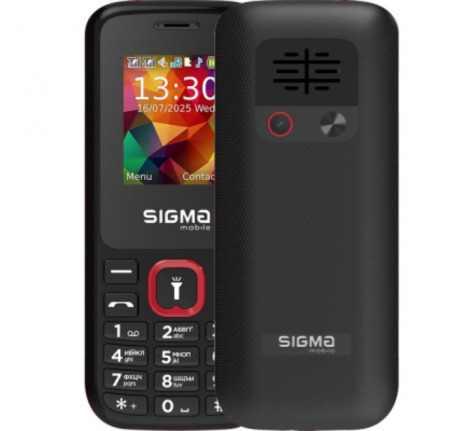 Sigma Мобільний телефон Sigma X-style 171 MINI Track Black-Red (4827798813744)