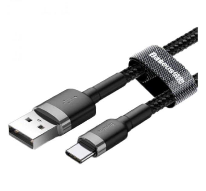 Baseus Дата кабель USB 2.0 AM to Type-C 2.0m 2A Gray-Black Baseus (CATKLF-CG1)