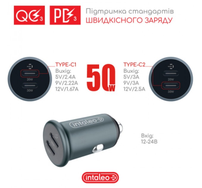Intaleo Зарядний пристрій Intaleo CCGQPD250 (1283126559518)