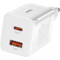 Baseus Зарядний пристрій Baseus Super Si Pro C+U 30W (CCSUPP-E02) white (948117)