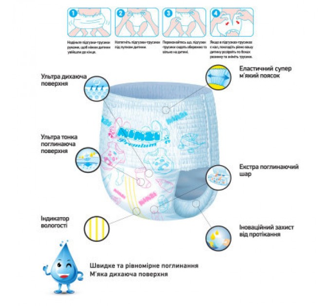 Mimzi Підгузки Mimzi L 9-14 кг 48 шт. х 3 пачки (MPL3) (4820209800302)