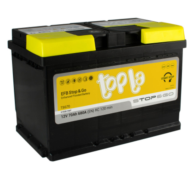 Topla Акумулятор автомобільний Topla 70 Ah/12V EFB Euro (112 070)