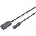 Digitus Дата кабель USB-С Male to USB-A Female 10.0m USB3.2 Gen2 Active 10G Digitus (DA-73113)