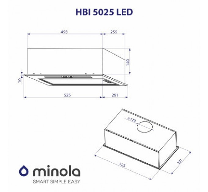 Minola Витяжка кухонна Minola HBI 5025 I LED