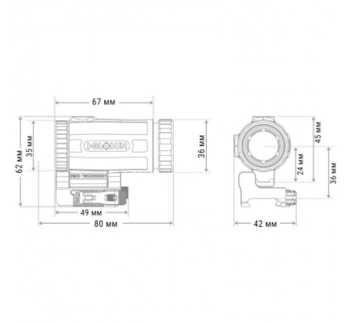 Holosun Збільшувач для прицілу Holosun HM3XT 3x magnifier (747034)