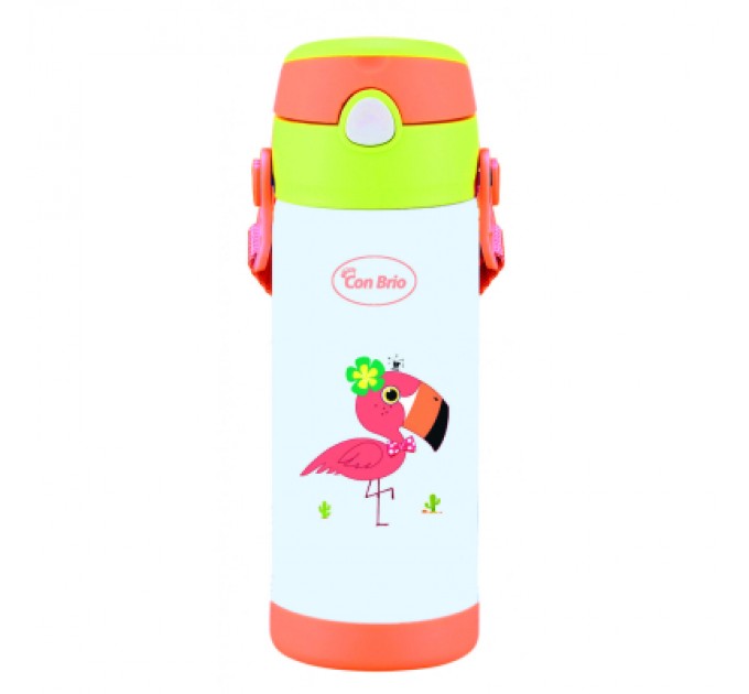 Con Brio Термос Con Brio з трубочкою 350 мл Фламінго (CB-391-flamingo)