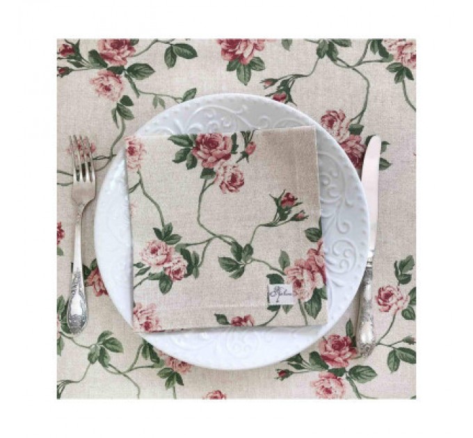 Прованс Серветка на стіл Прованс Глорiя Квiти 40х40 см (4823093419872)
