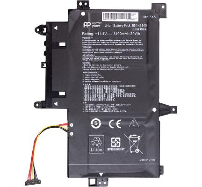 PowerPlant Акумулятор до ноутбука ASUS Transformer Book Flip TP500L (B31N1345) 11.4V 3400mAh PowerPlant (NB431373)