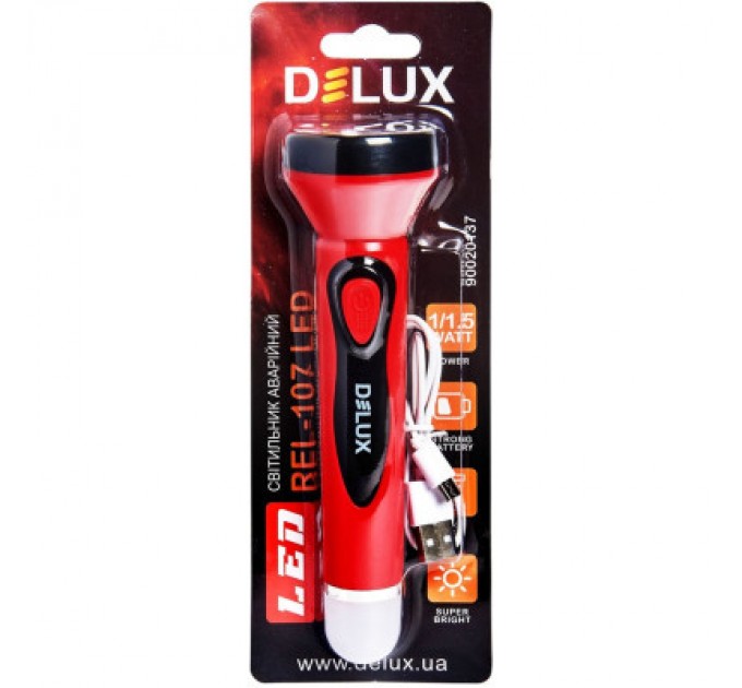 Delux Ліхтар Delux REL-107 USB 2.5W 225lm USB 5V 4LED (90020137)