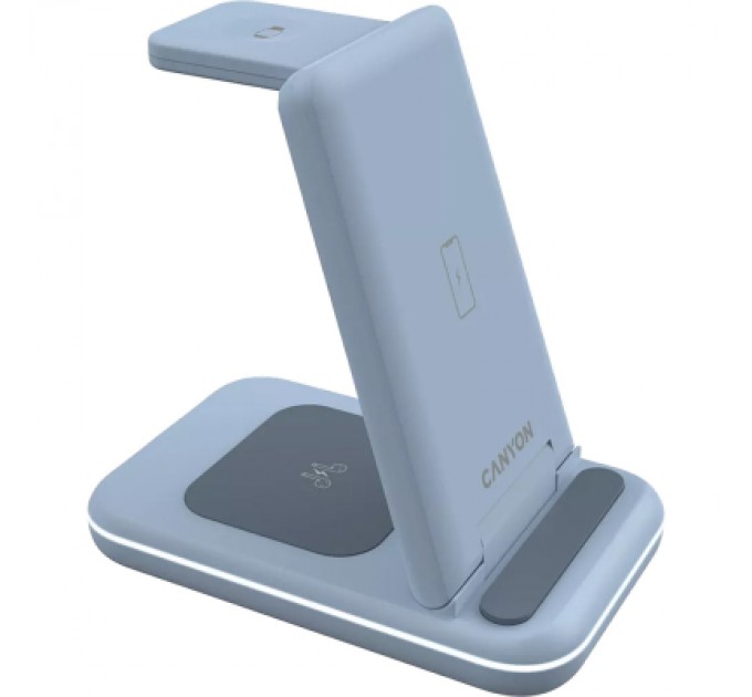 Canyon Зарядний пристрій Canyon WS-304 Foldable 3in1 Wireless charger Blue (CNS-WCS304BL)