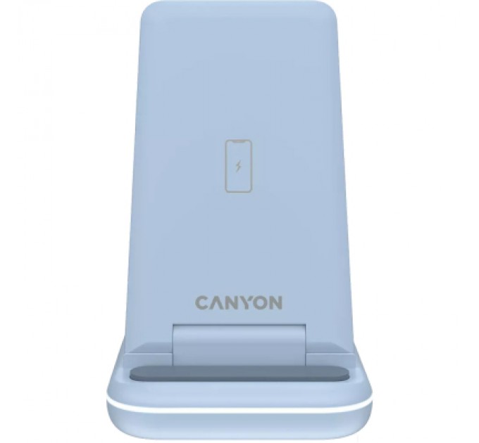 Canyon Зарядний пристрій Canyon WS-304 Foldable 3in1 Wireless charger Blue (CNS-WCS304BL)