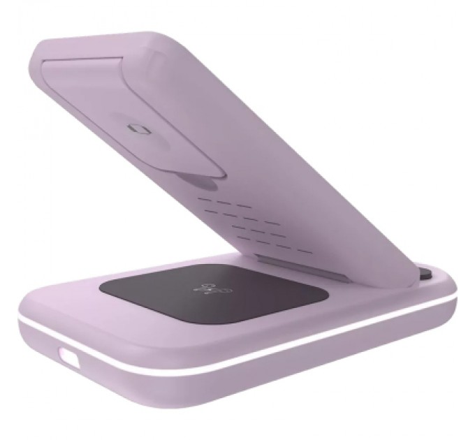 Canyon Зарядний пристрій Canyon WS-304 Foldable 3in1 Wireless charger Iced Pink (CNS-WCS304IP)