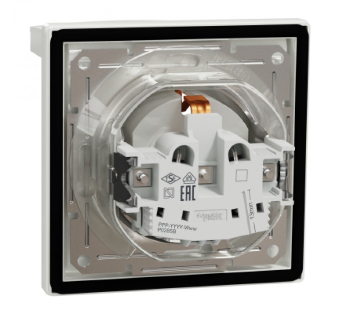 Schneider Electric Розетка Schneider Electric ASFORA з кришкою IP44, біла (EPH3100321)