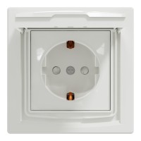 Розетка Schneider Electric ASFORA з кришкою IP44, біла (EPH3100321)