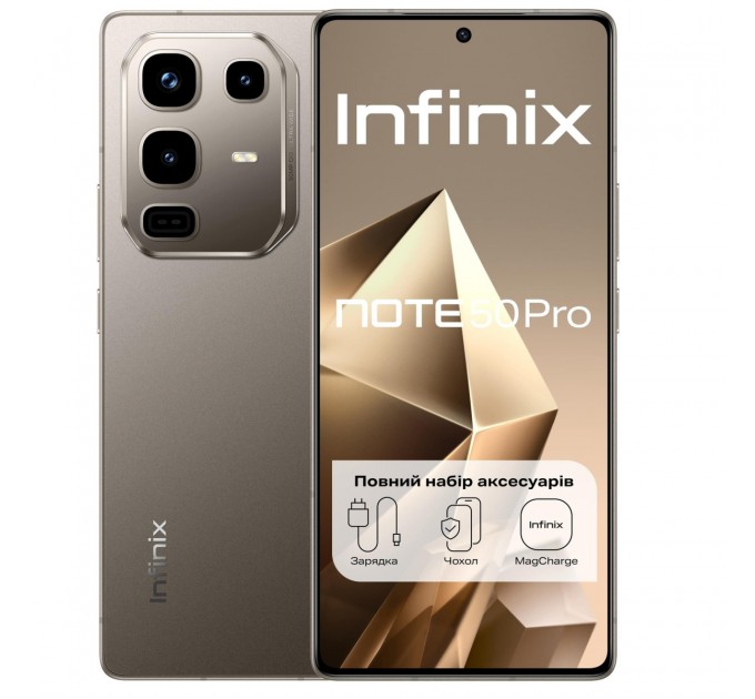 Infinix Смартфон Infinix Note 50 Pro X6855 12/256GB Titanium Grey