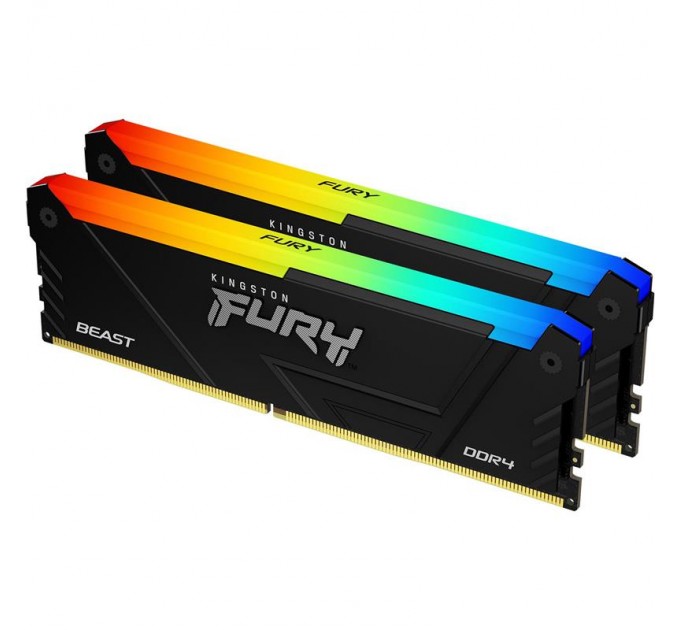 Kingston Модуль пам`яті DDR4 2x16GB/3200 Kingston Fury Beast RGB (KF432C16BB12AK2/32WP)