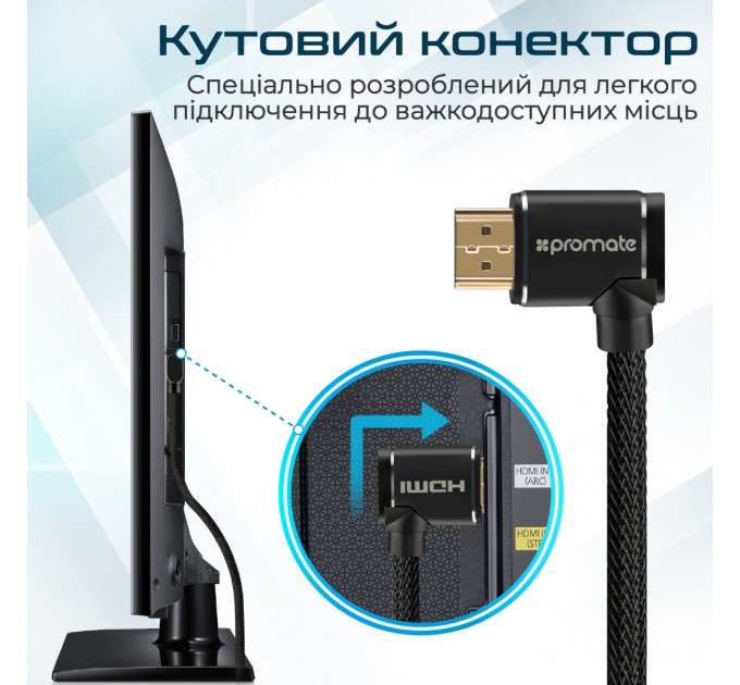 Promate Кабель Promate HDMI - HDMI V 2.0 (M/M), 5 м, ProLink4K1-500 Black (prolink4k1-500.black)