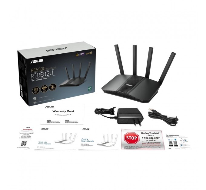 ASUS Бездротовий маршрутизатор Asus RT-BE82U (90IG0990-MO9B00)